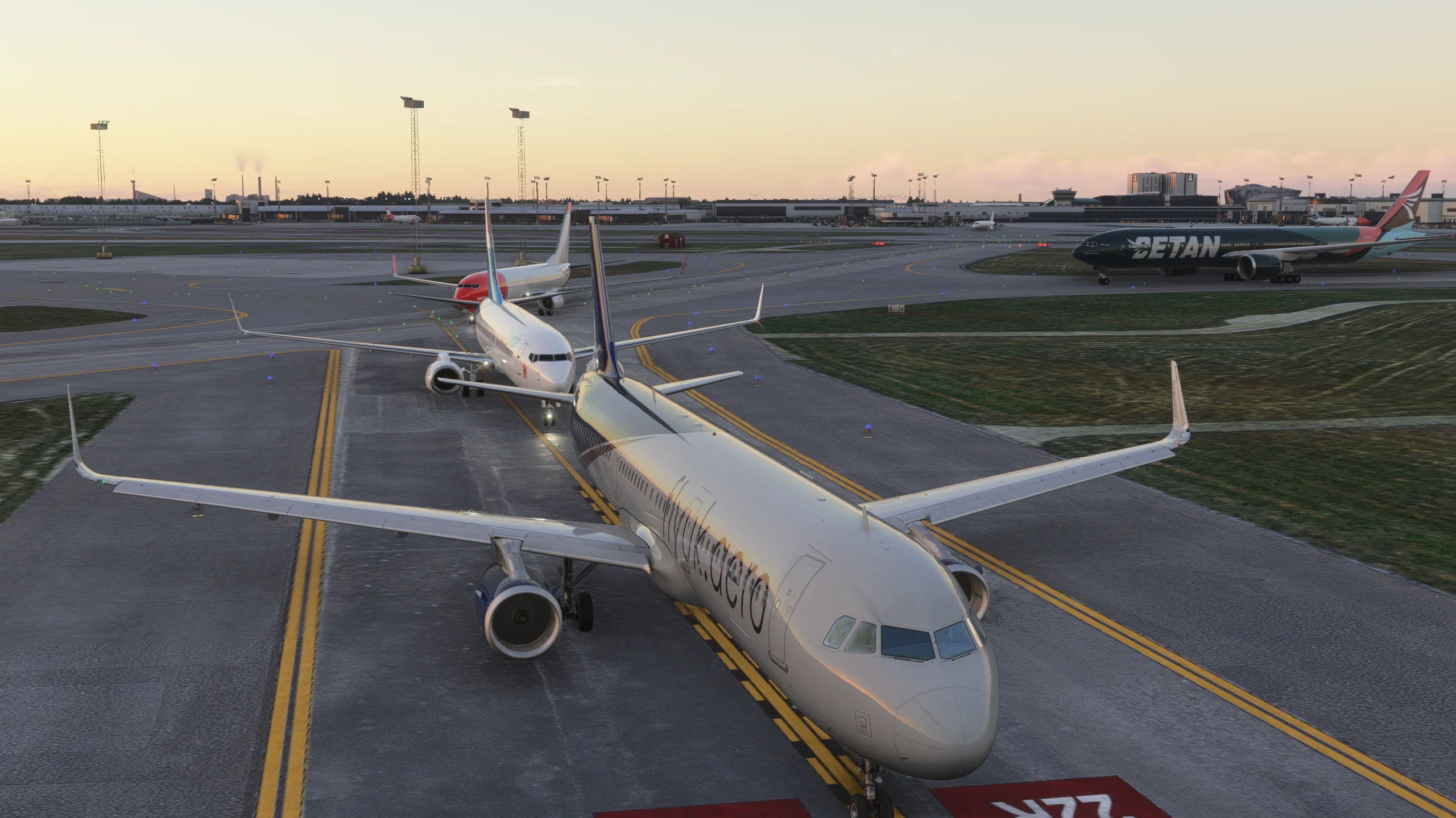 Take off queue at Copenhagen